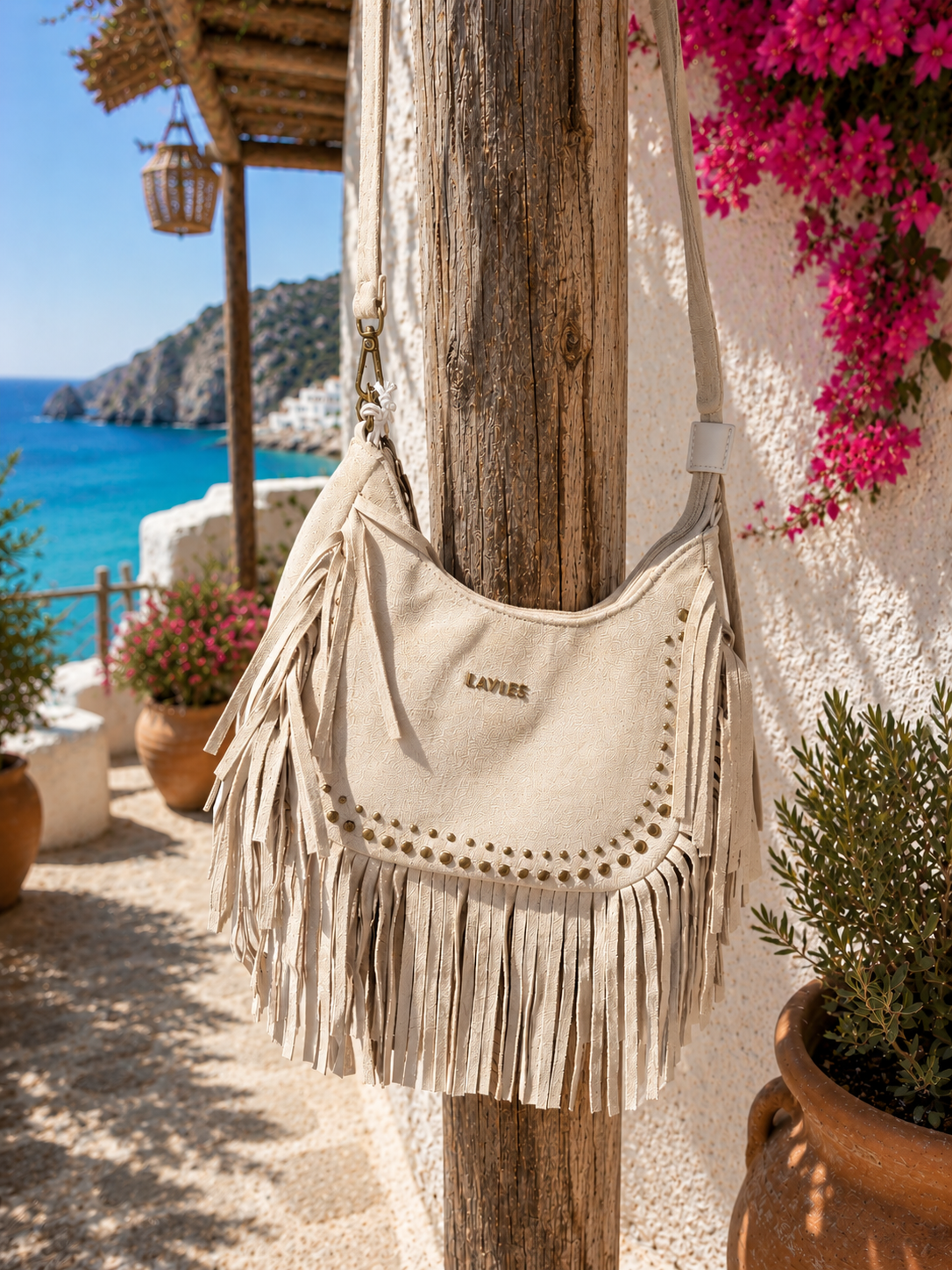 Boho tas met franjes - Ronda - Afbeelding 2