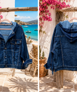 Hoodie Spijkerjack – denim