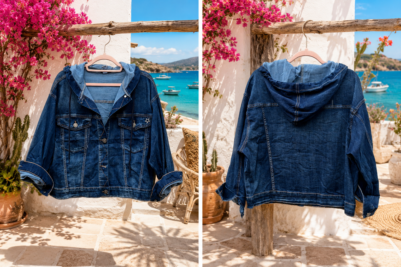 Hoodie Spijkerjack – denim