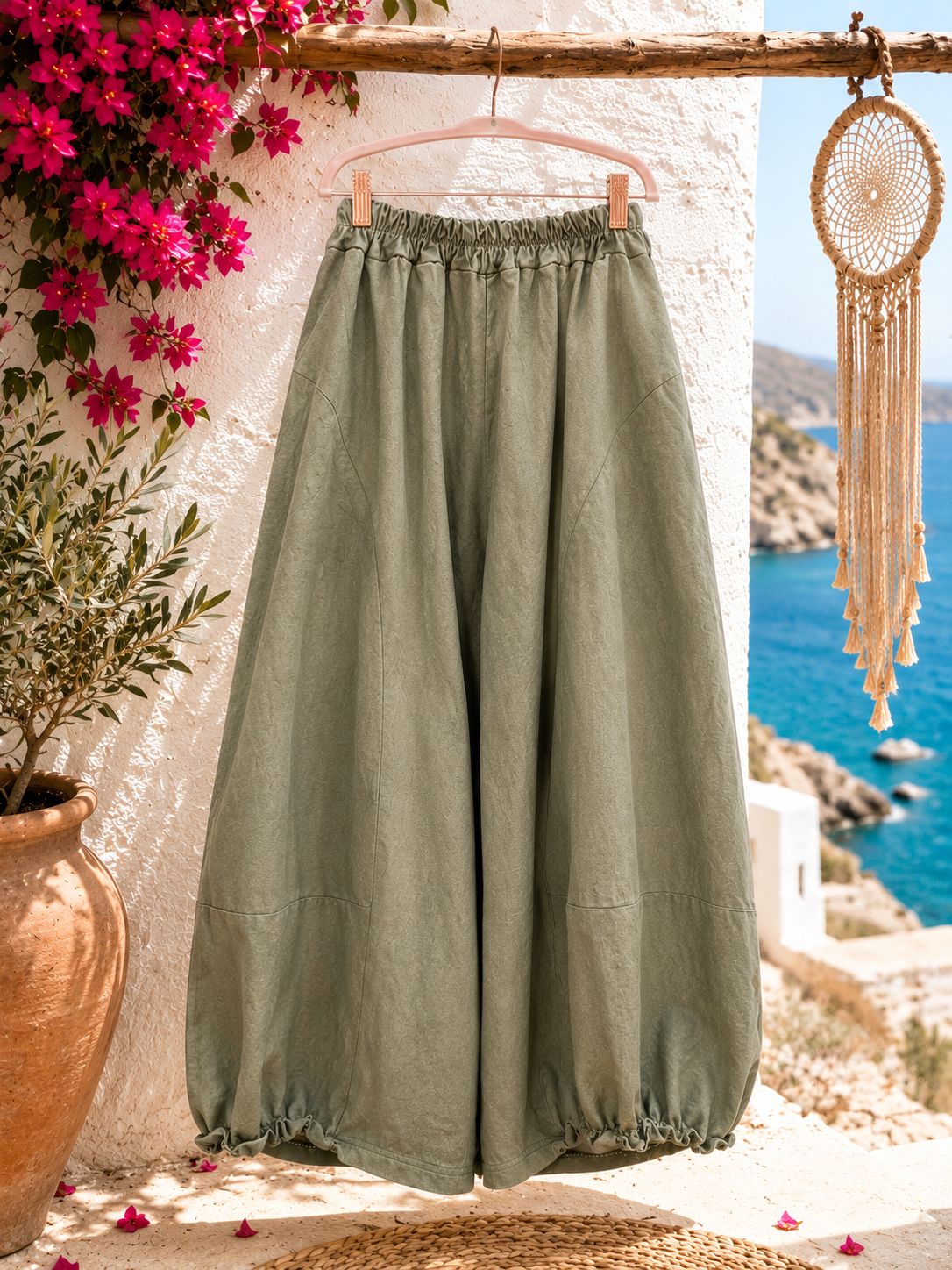 Boho Wide Leg Broek - Sandy - Afbeelding 6