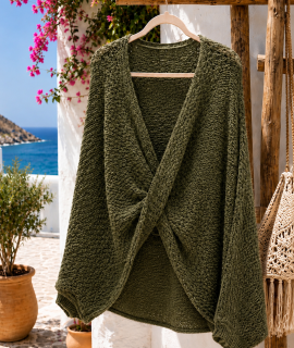 Overslag trui oversized – Gaby