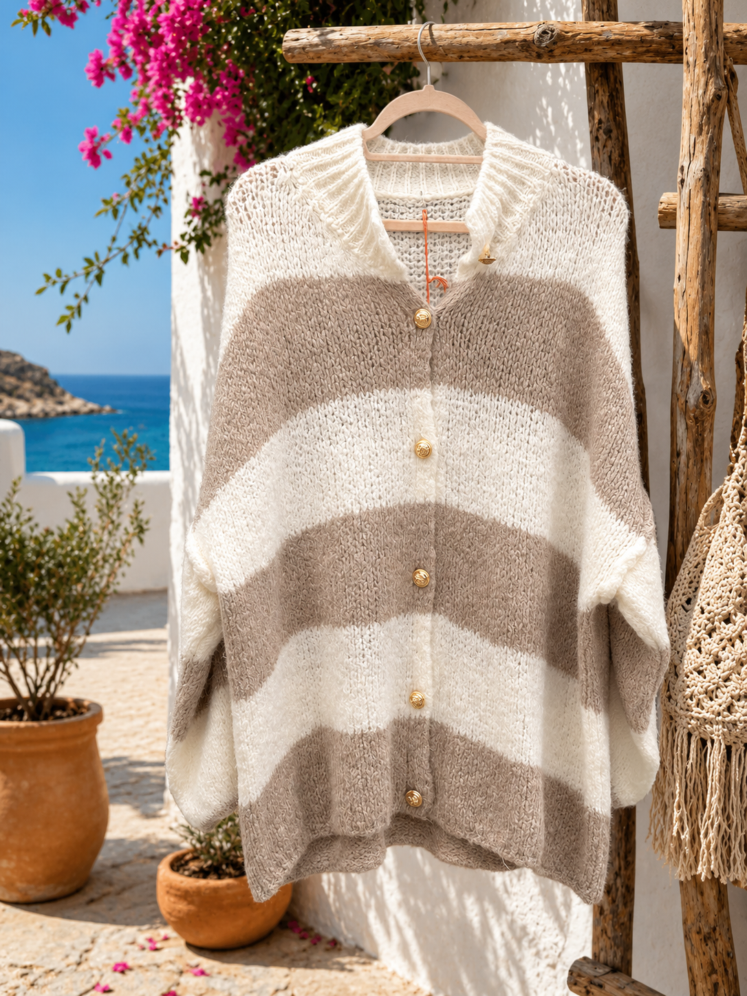 Gestreept vest oversized - Nina