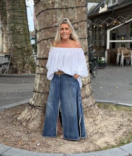 Jeans Rok met Rafels en split – Valeria