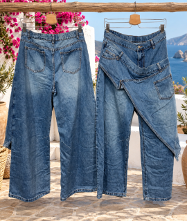 Jeans met asymmetrische overslag – Hanna