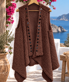 Teddy bodywarmer met studs – Mariska