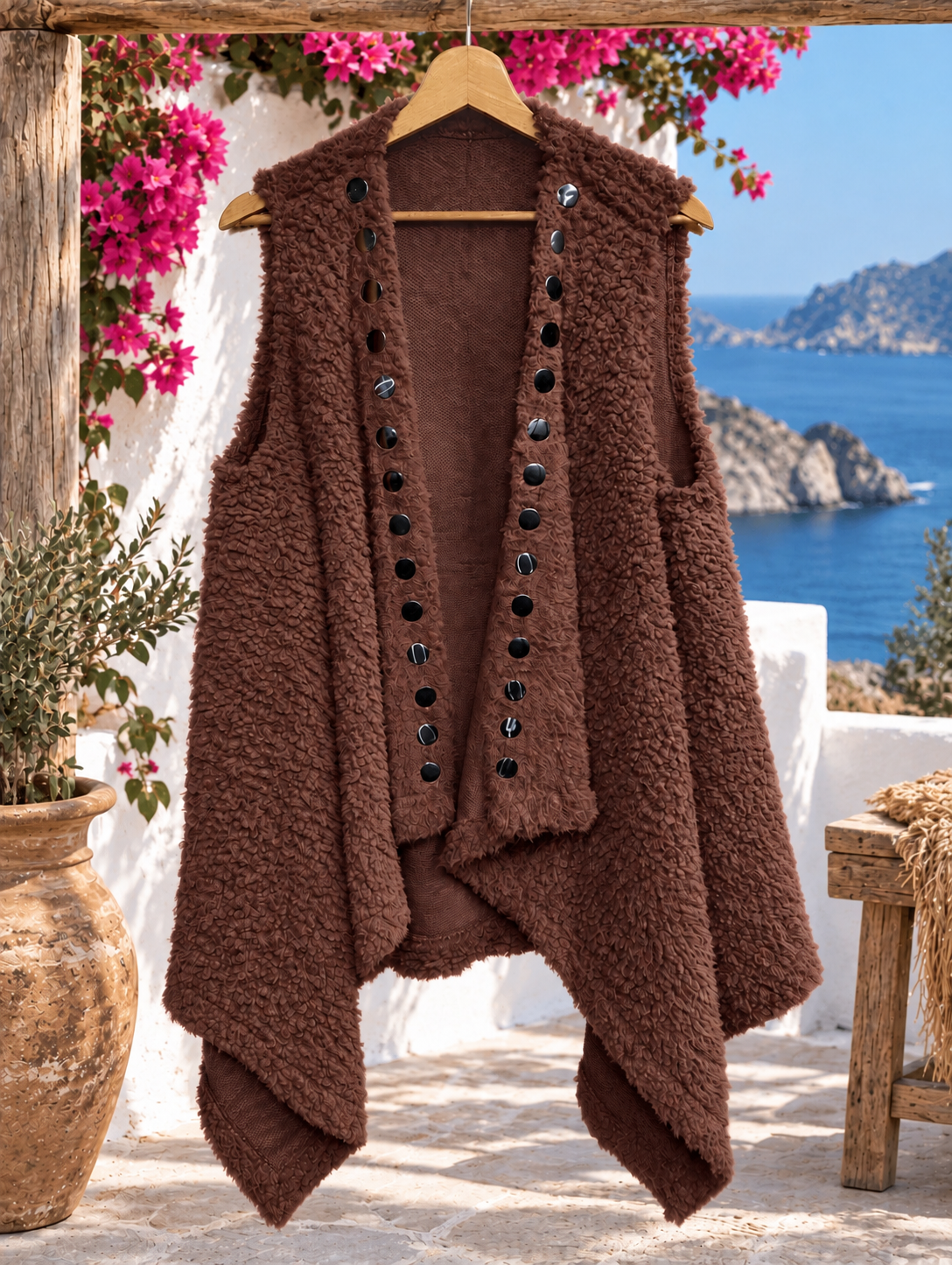 Teddy bodywarmer met studs - Mariska - Afbeelding 3