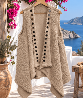 Teddy bodywarmer met studs – Mariska