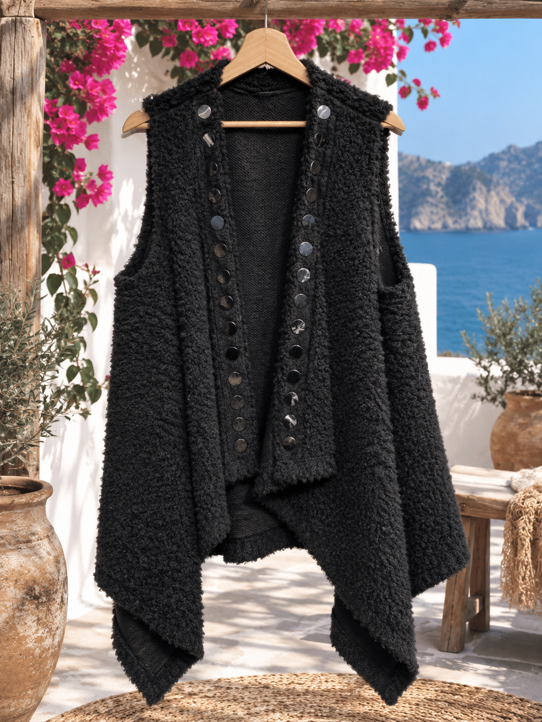 Teddy bodywarmer met studs - Mariska - Afbeelding 4