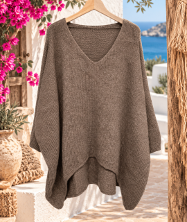 Trui oversized met v-hals – Liby