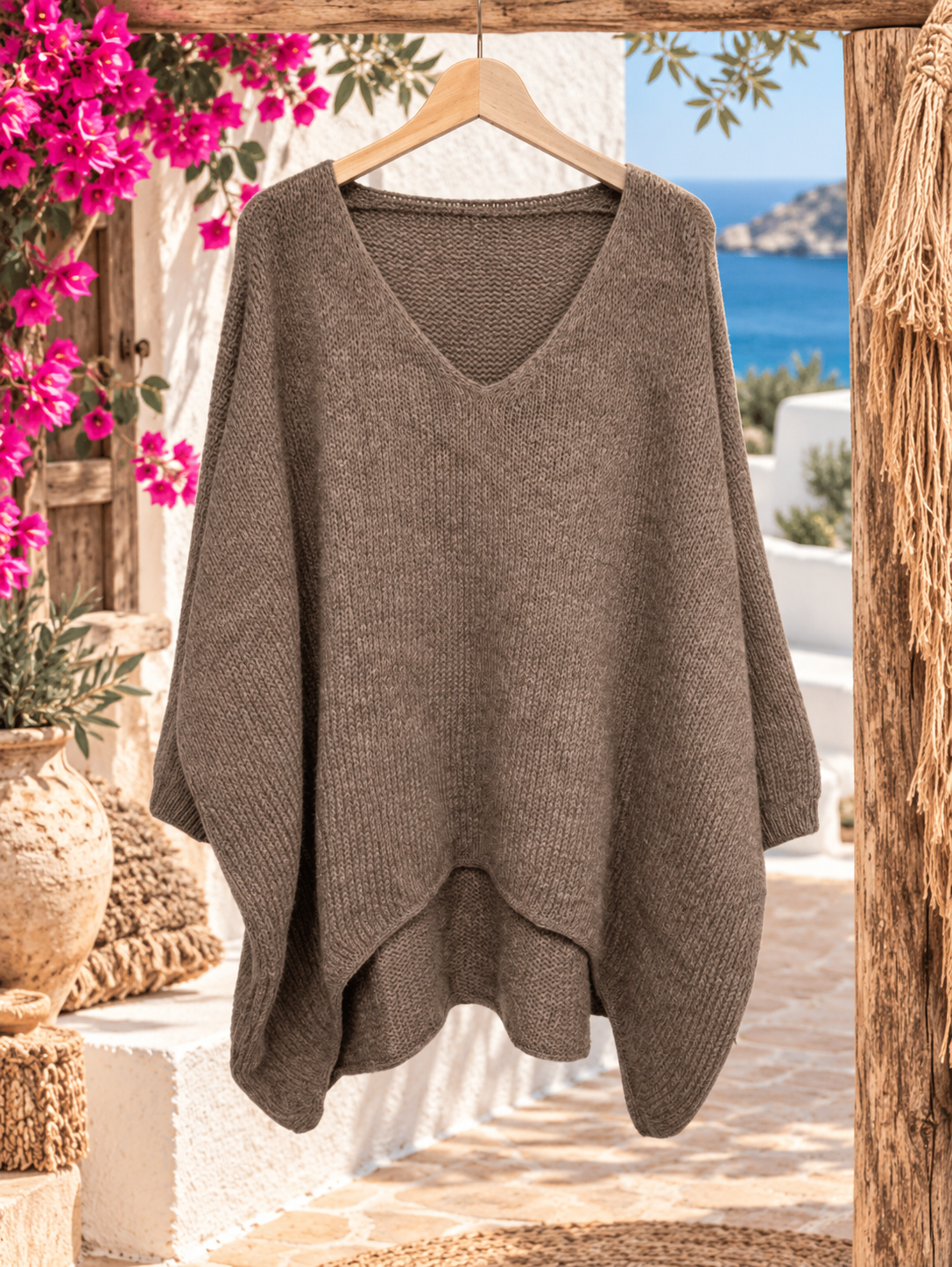 Trui oversized met v-hals - Liby - Afbeelding 2