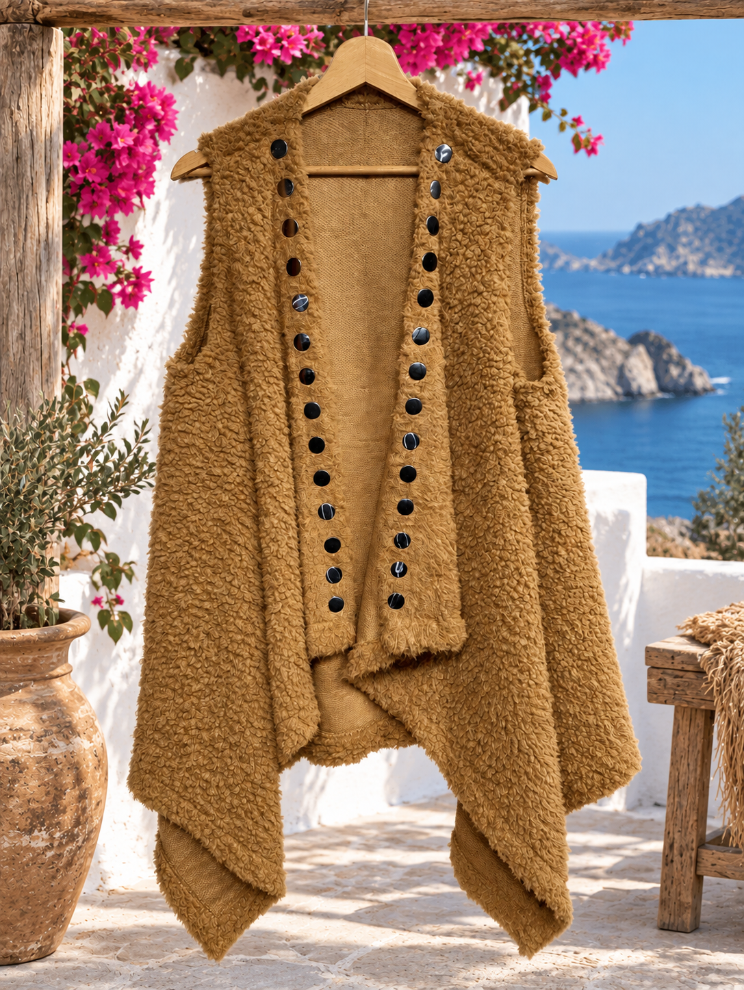 Teddy bodywarmer met studs - Mariska