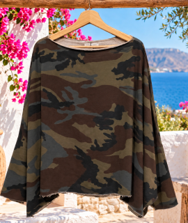 Oversized camouflage trui – Peggy