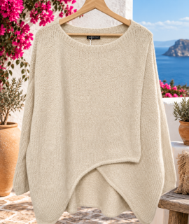 Trui oversized met overslag – Gini