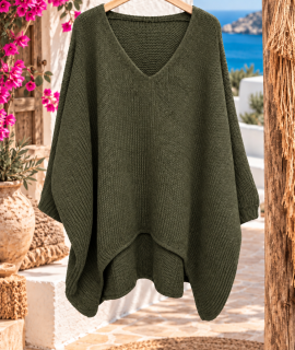 Trui oversized met v-hals – Natalie