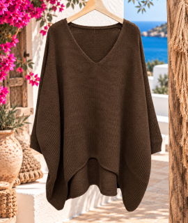 Trui oversized met v-hals – Liby
