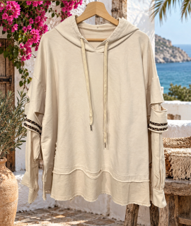 Trui met capuchon en panterbies – Lindy