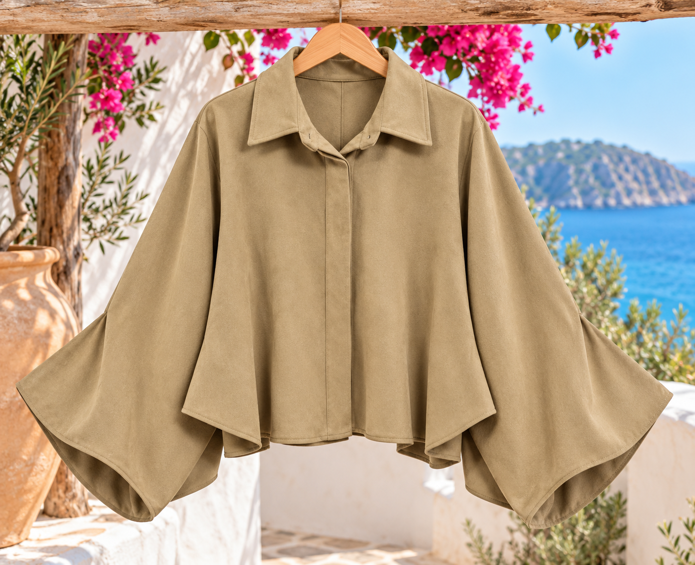 Blouse met doorlopende pofmouwen - Sally - Afbeelding 2