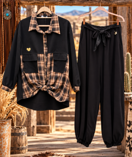 Oversized Western Blouse met Ruitdetails – Dolly