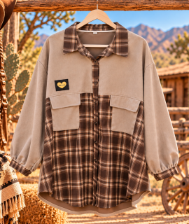 Oversized Western Blouse met Ruitdetails – Dolly
