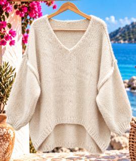 Oversized Trui met V-hals – Gini