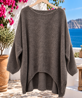 Trui oversized met boothals – Nancy