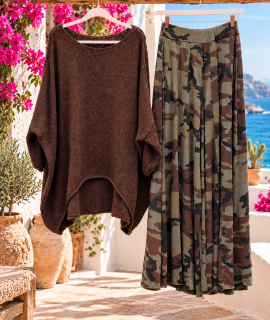 Camouflage Wide Leg Broek – Nolly