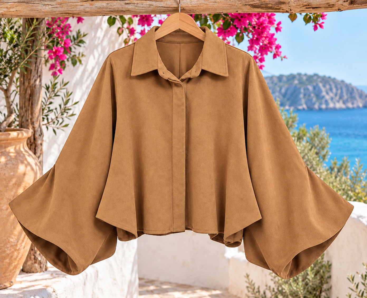 Blouse met doorlopende pofmouwen - Sally - Afbeelding 3